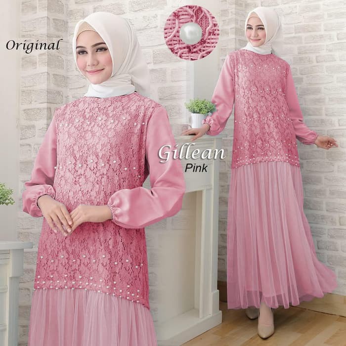  GAMIS  PESTA  BAJU  PESTA  BRUKAT GLITTER IMPORT DETAIL 