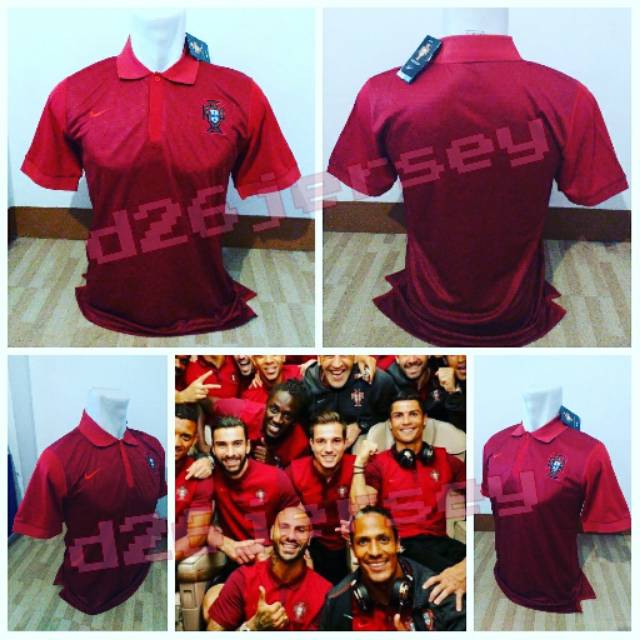 Polo Shirt Portugal home Theme anthem 2016-2018 OFFICIAL