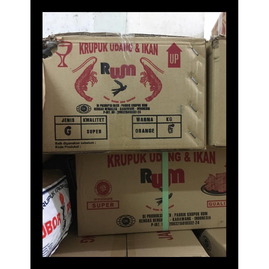 

TERBARU! KERUPUK RUM GONDANG WALET 5KG / KRUPUK UDANG DUS / KERUPUK UDANG DUS MURAH