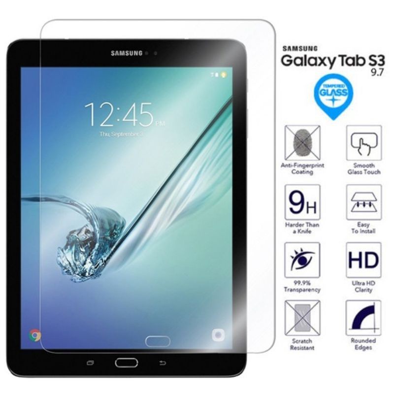 Samsung Tab S3 9.7" T820 T825 Temper Glass Kaca Bening Clear Pelindung Layar Tab