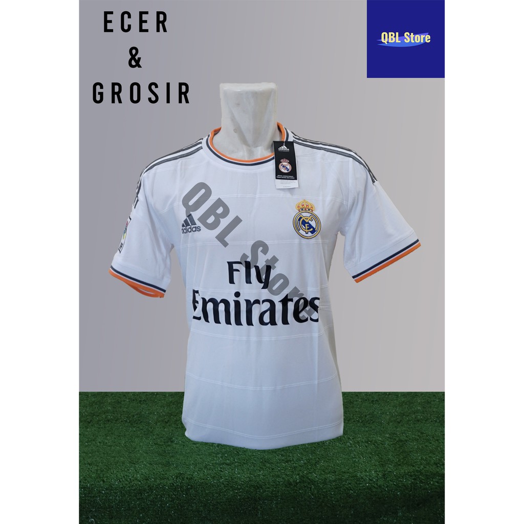 Jersey olahraga futsal bola GO Real Madrid Home 2013 Grade Original Import