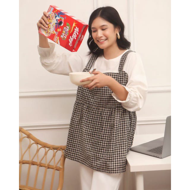 ISUKA FASHION Alirah Top Atasan Wanita Jumbo Kemeja Wanita Pakaian Wanita Jumbo-4