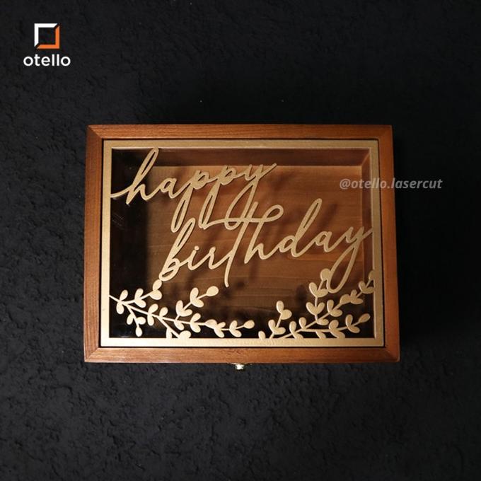 

[COD] Woodlic Wooden Box Kayu Akrilik Birthday Gift Kotak Kado Hadiah Ultah [COD]