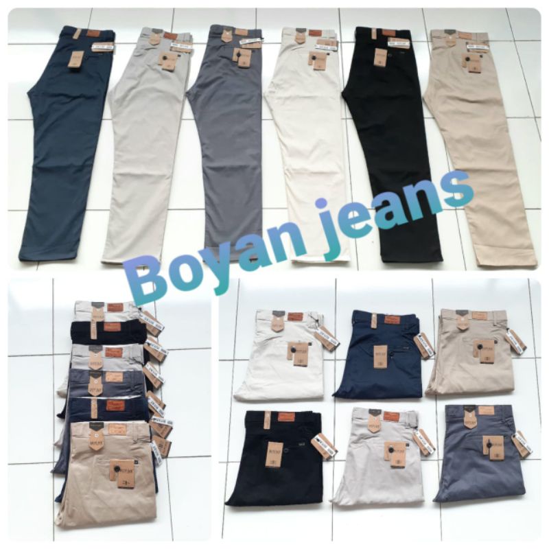 CELANA CHINOS JUMBO TERLARIS PRODUK BY BOYAN JEANS