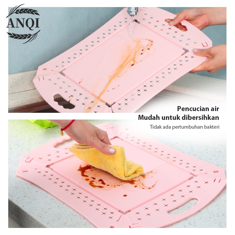 ANQI 1888 Talenan Lipat Multifungsi 3 In 1 Talenan Plastik VS-48