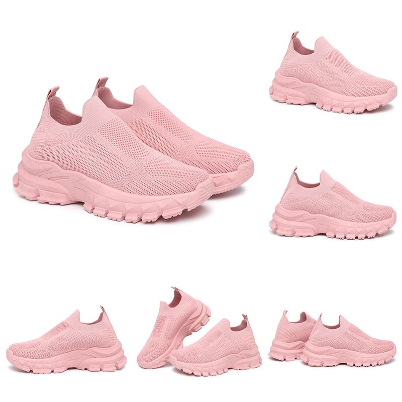 [GROSIR][COD] SEVEN_DAY SEPATU RAJUT SLIP ON WANITA OLAHRAGA TANPA TALI SPORT SHOES PINK FZ-189