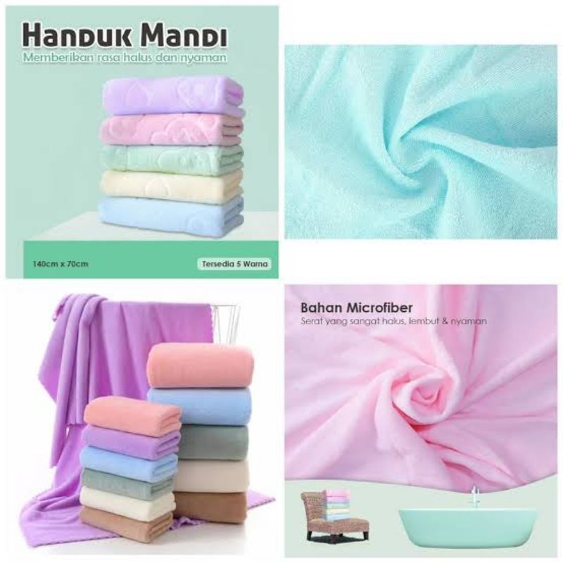 HANDUK POLOS MICROFIBER / HANDUK SPORT OLAHRAGA