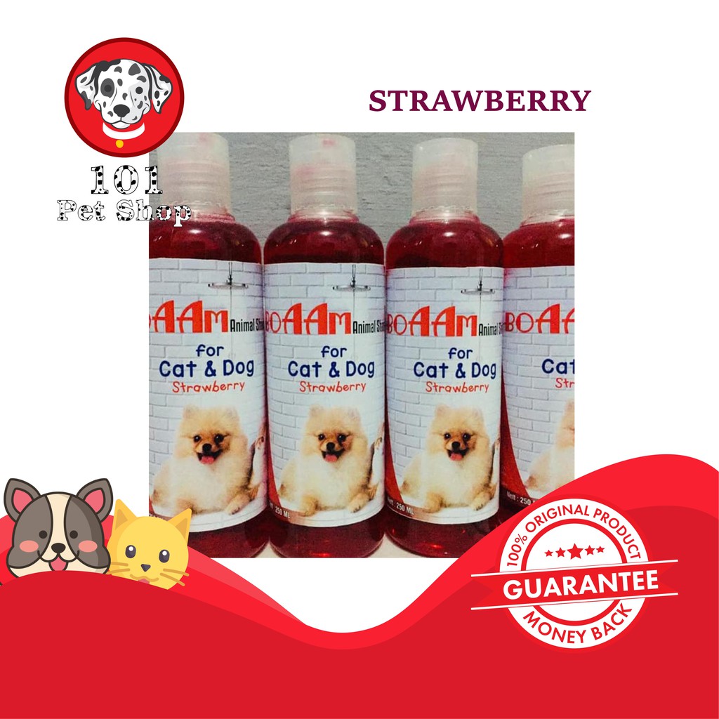 BOAAM SHAMPOO KUCING &amp; ANJING 250ML ( STRAWBERRY )