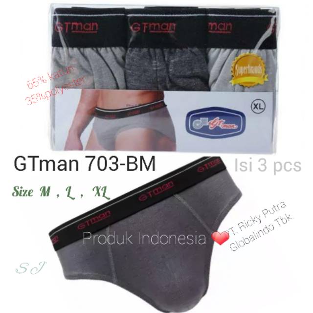 dsdn, GTMAN 703BM CELANA DALAM  PRIA ISI 3 PCS.