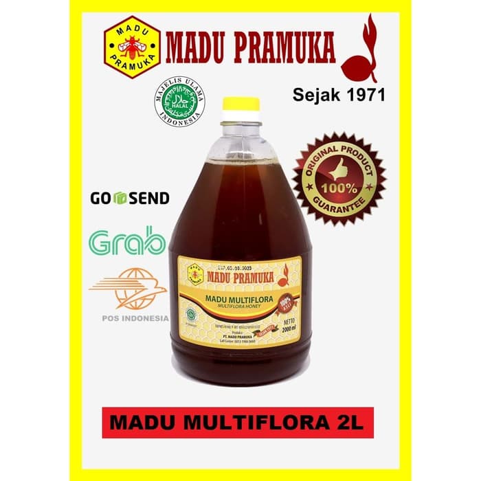 

madu- madu asli multiflora 2 liter madu pramuka alami -madu.