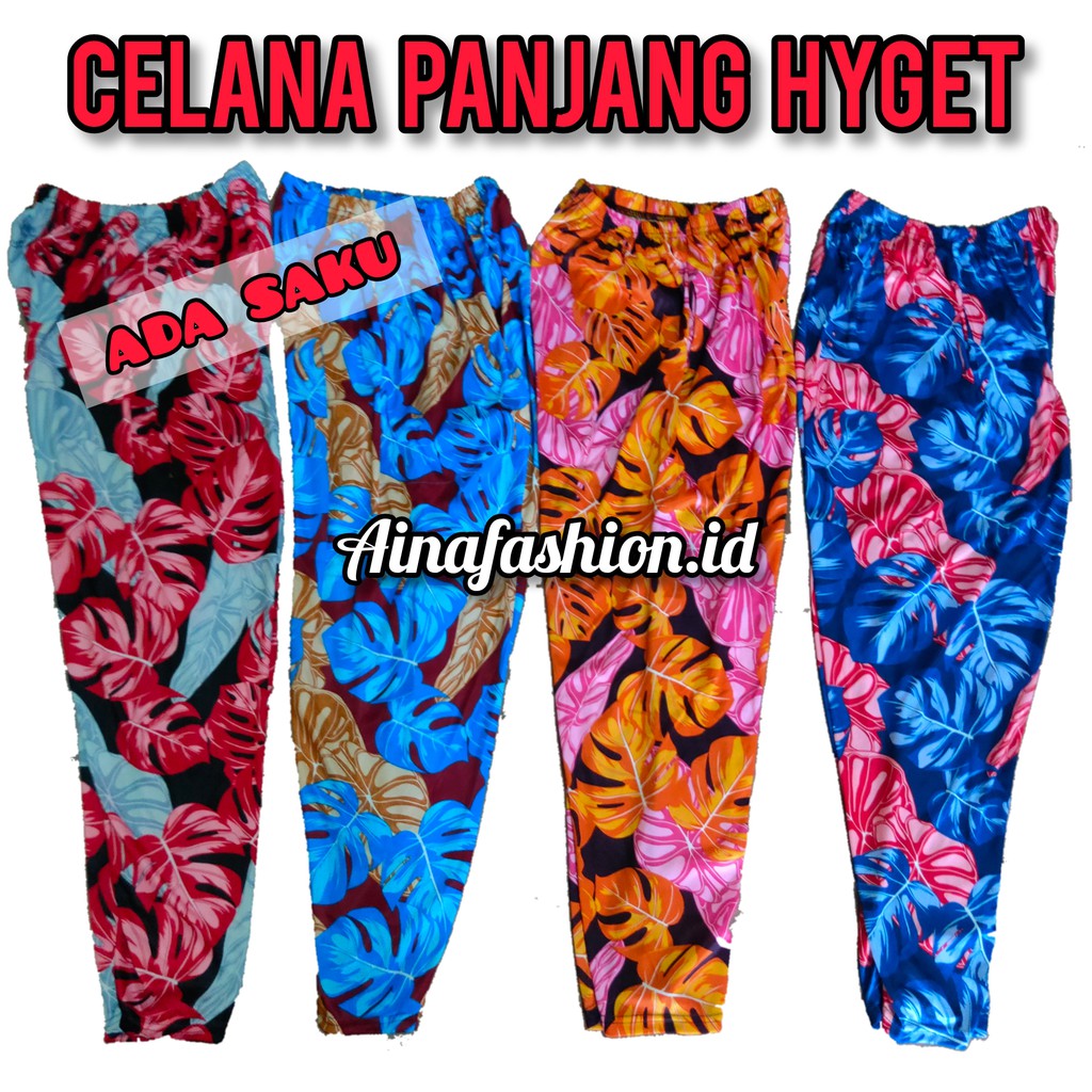 LEGGING HYGET MOTIF JUMBO (Ada Saku) - Celana Panjang Santai Los Jumbo Motif