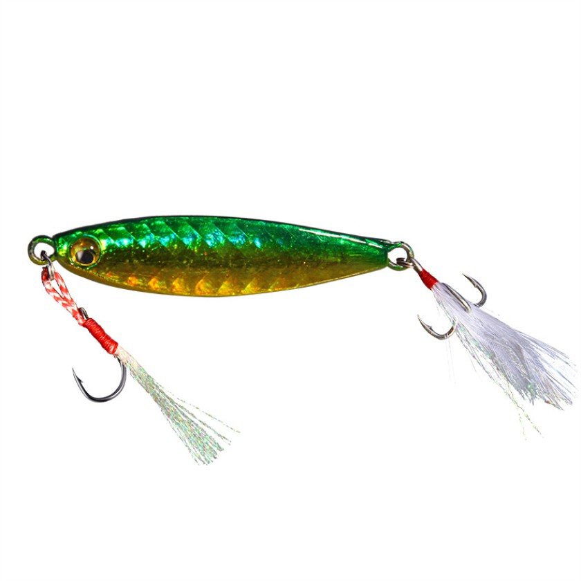 Shengyao 1Pcs Umpan Pancing Laser Metal Lead Jig Swimbait 7g/10g/15g/20g Fishing Lure Ikan Bass Bait Sinking Jigging Laser Jigging Timbal Logam Jig Lambat Jigging / Trolling Sendok Logam Fishing Lure