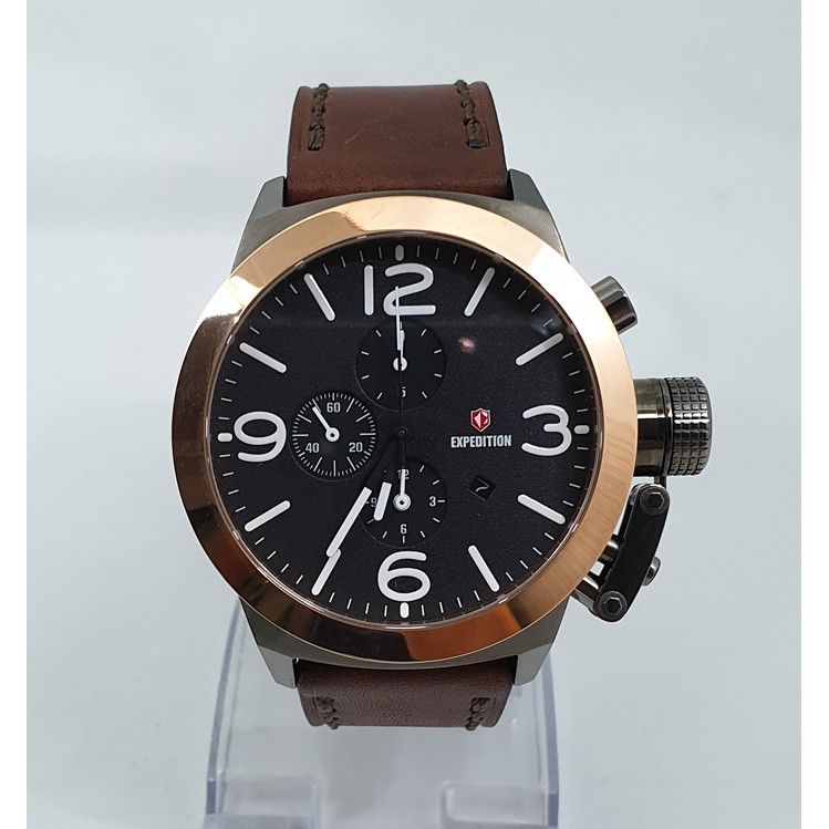 Expedition E 6339 Grey Ring Rosegold, Jam Tangan Pria, Original