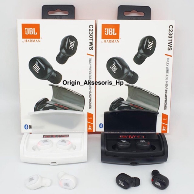 Headset Bluetooth JBL C230 Wireless Earphone Sport Stereo JBL TWS 4 ftmn