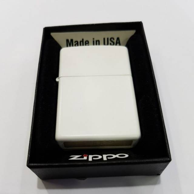 Zippo 214 regular white matte (FREE ENGRAVE)