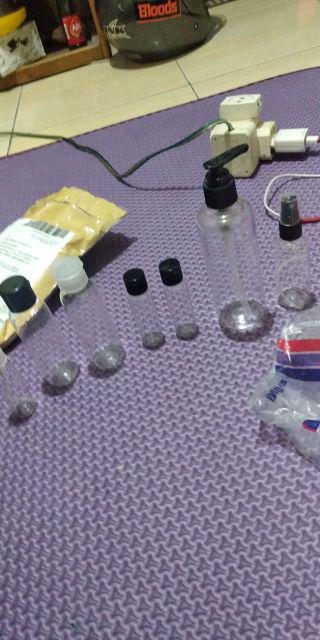 Botol 100 Ml Bening Tutup Flip Top Hitam Minimal 25 Pcs
