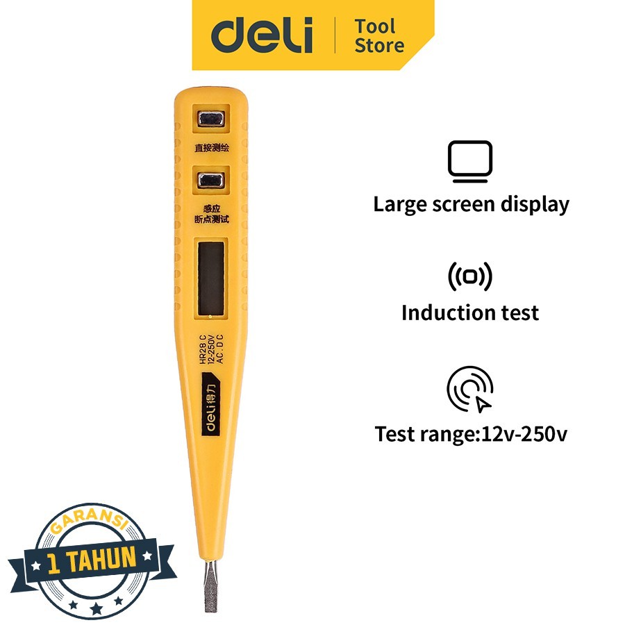 Jual Deli Digital Test Pen Tespen Digital V Ac Dc Cm Dl Alat Perkakas Shopee