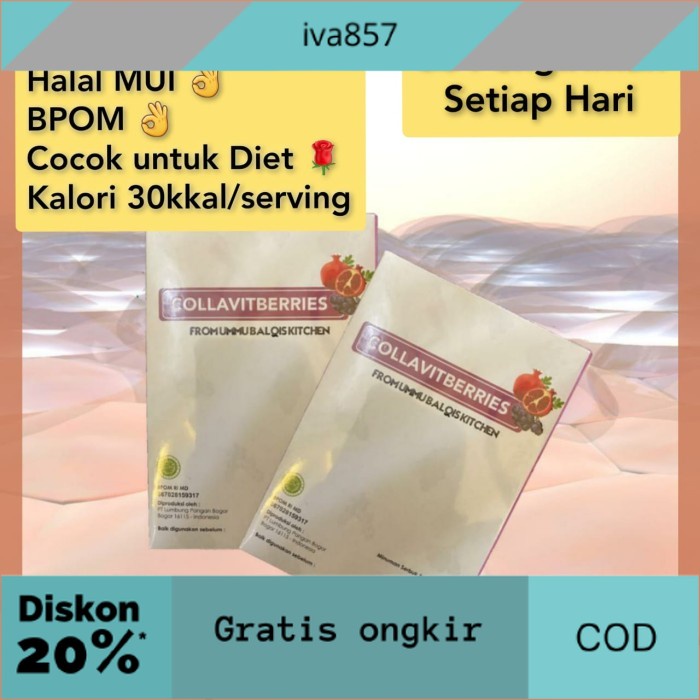 

PROMO Collavitberries Minuman Ekstrak Beri Marine Kolagen Glutathione Halal GRATIS ONGKIR