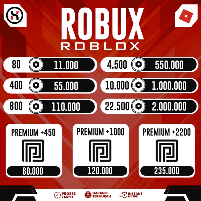 Jual ROBUX ROBLOX XBRO FAST Indonesia|Shopee Indonesia