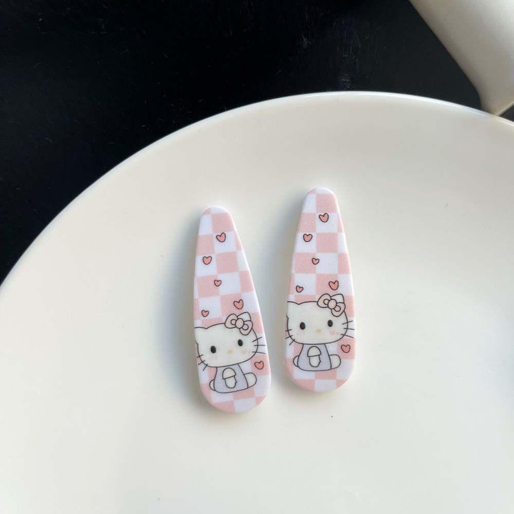 [Elegan] Kuromi Jepit Rambut Fashion Gadis Hiasan Kepala Hadiah Ulang Tahun Melodyku Cinnamoroll Lattice Anime Hairpin