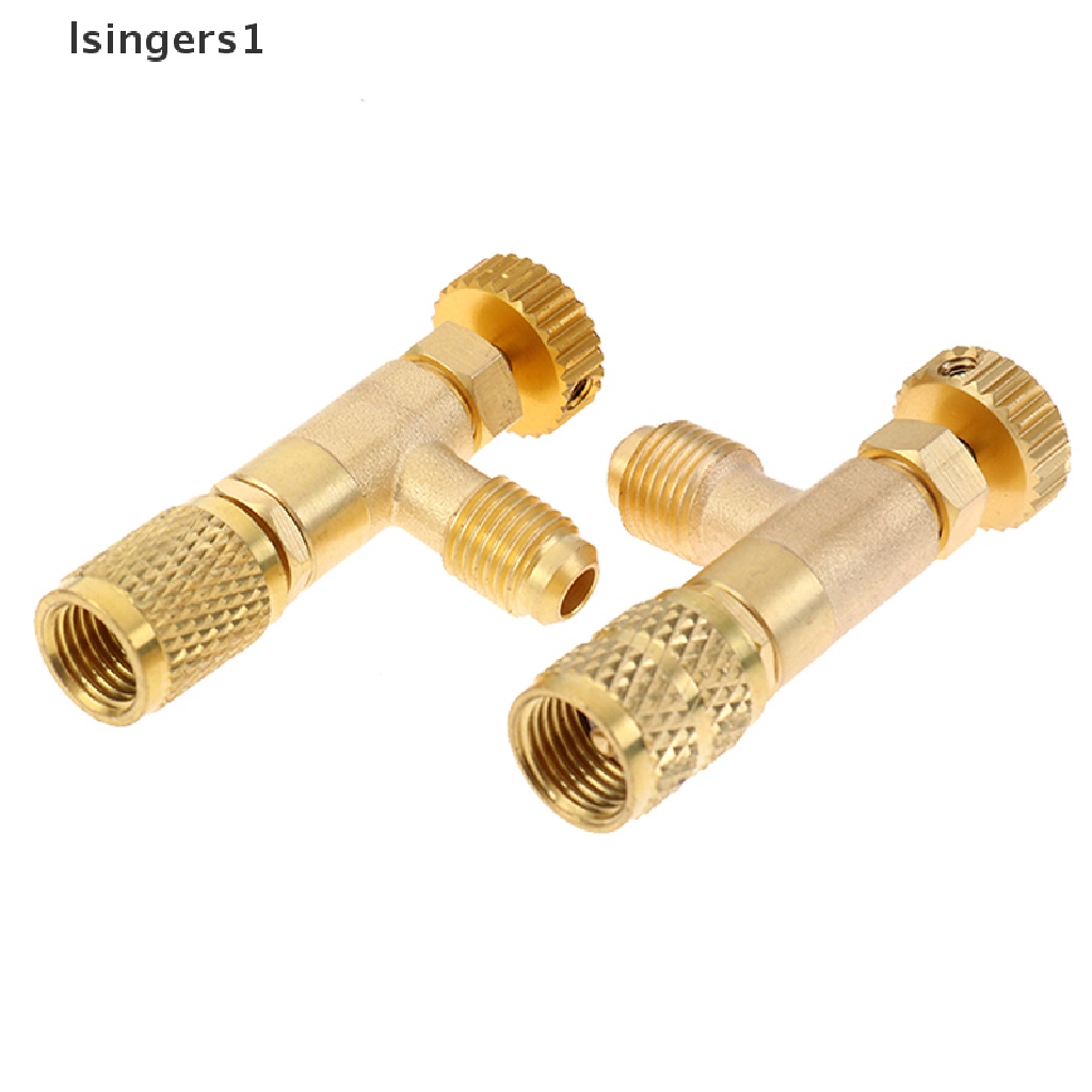 (lsingers1) Adapter Katup Pengaman Ac R410A R22 1 / 4 &quot;5 / 16&quot;