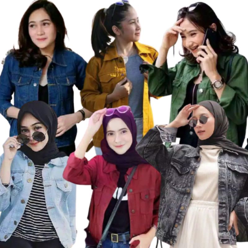 Jaket biondy wanita//Jaket jeans warna