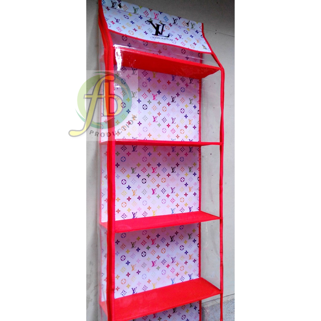 RAK TAS GANTUNG MINIMALIS DAN EKONOMIS KARAKTER LV MERAH BY Fauziyah Bag