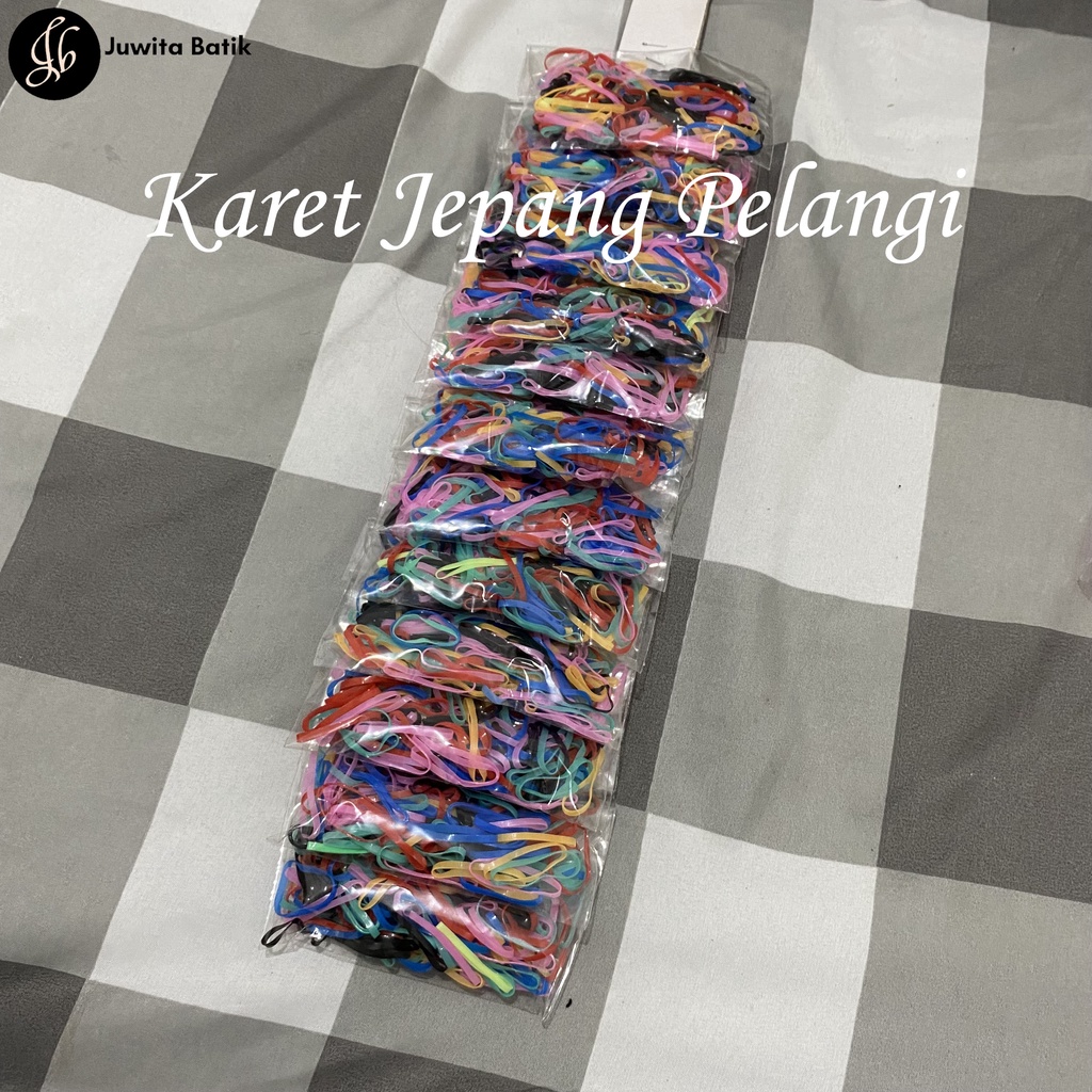 Karet Jepang Warna Warni isi 150 Pcs Perbungkus