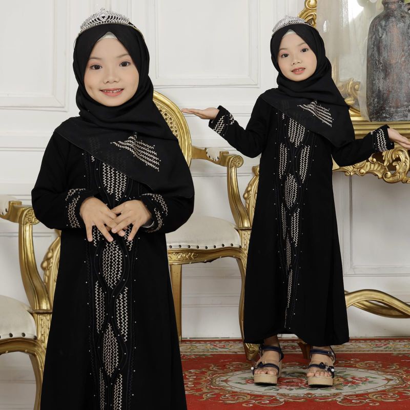 MUZA ABAYA ANAK ZIGAS BONUS PASMINA