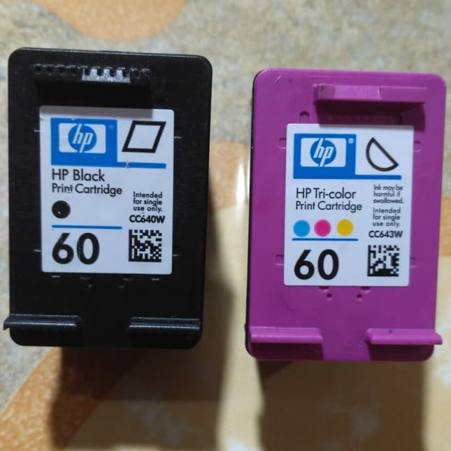 

Tinta catridge hp 60 color competble siap pakai