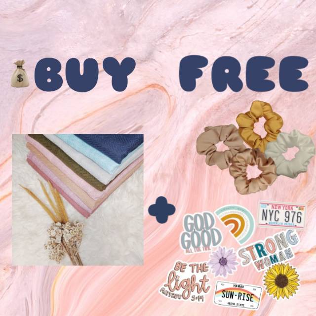 PASHMINA - CERUTY BABY DOLL (FREE SCRUNCHIE AND STIKER)