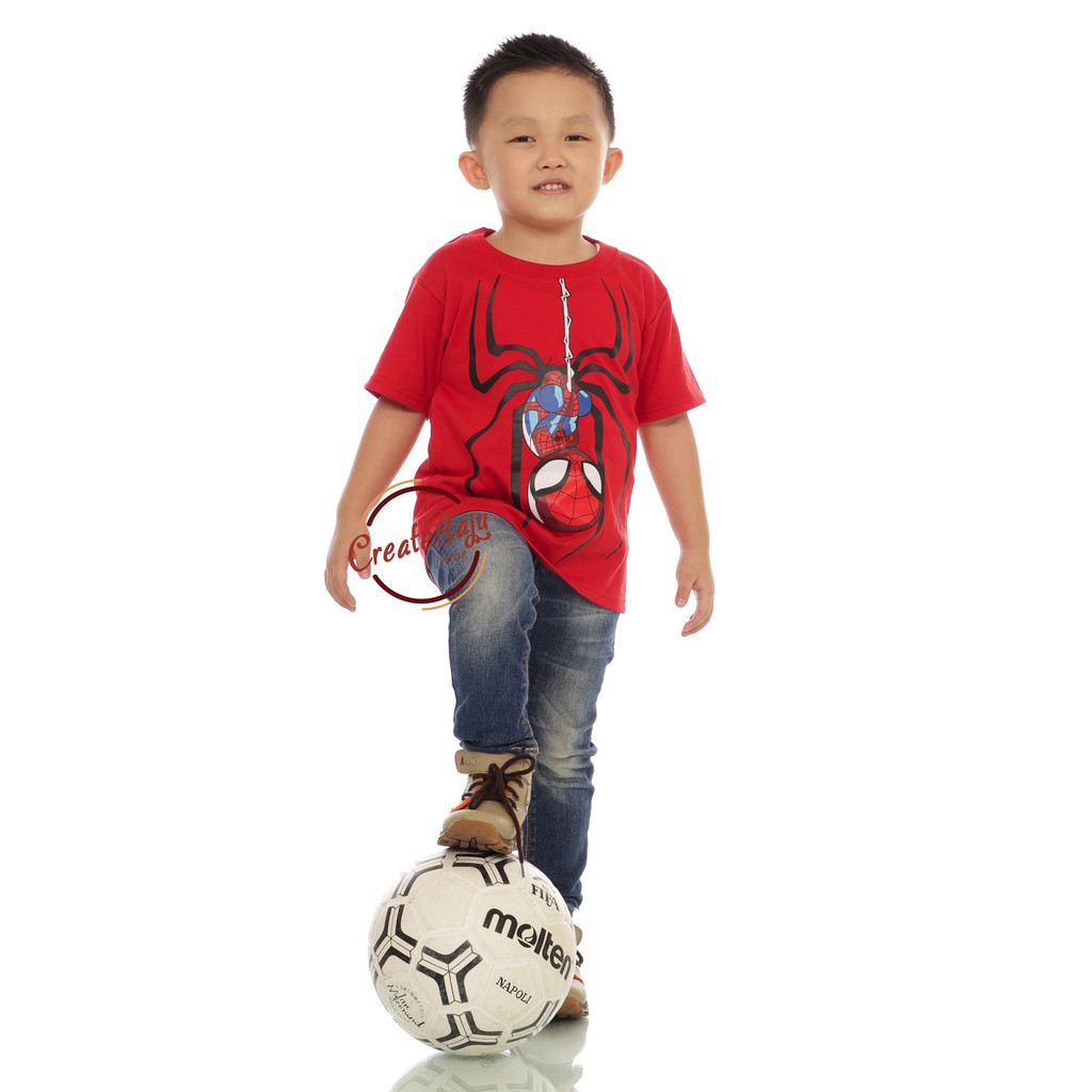 BAJU ATASAN ANAK LAKI FASHION CAPTEIN SPIDERMEN BATMEN HULUK 1-7 TAHUN KAOS ANAK LAKI SUPERHERO MURAH PART 4