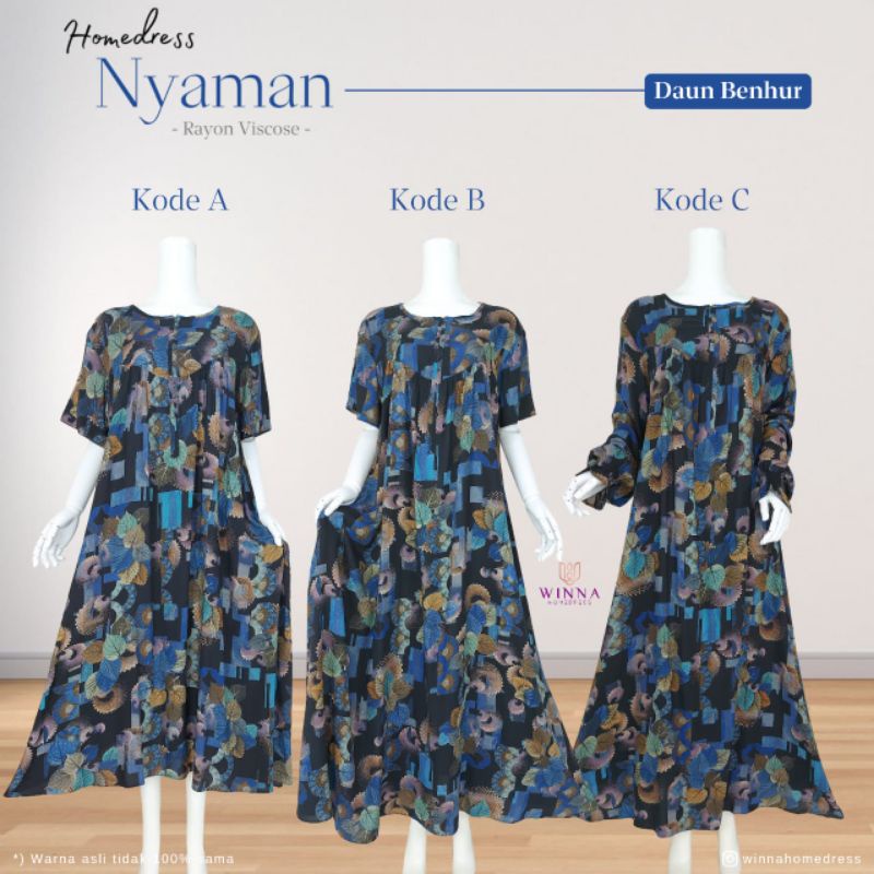 HD Nyaman Kode C (Lengan Panjang Rok Panjang / Gamis) By Winna Homedress