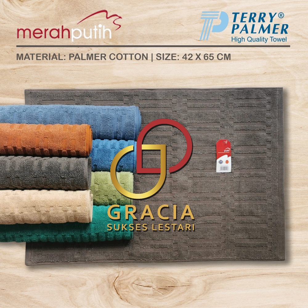 KESET KAKI HANDUK MERAH PUTIH TERRY PALMER 45 x 65 TEBAL &amp; SERAP