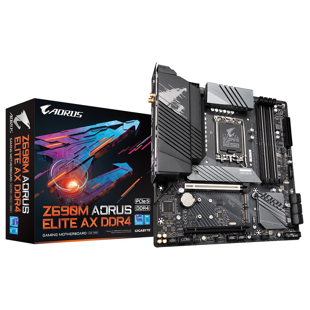 GIGABYTE Z690M AORUS ELITE AX DDR4 - Intel Motherboard LGA1700