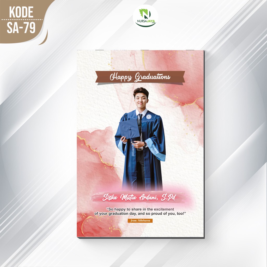 Custom Kado Hadiah Hiasan Dinding Wisuda Graduation UlangTahun Pernikahan Foto Murah Wall Decor - SA