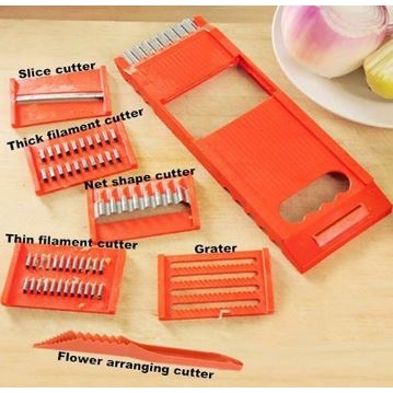 Set Alat pemotong sayur dan buah 7 in 1 - ORANGE