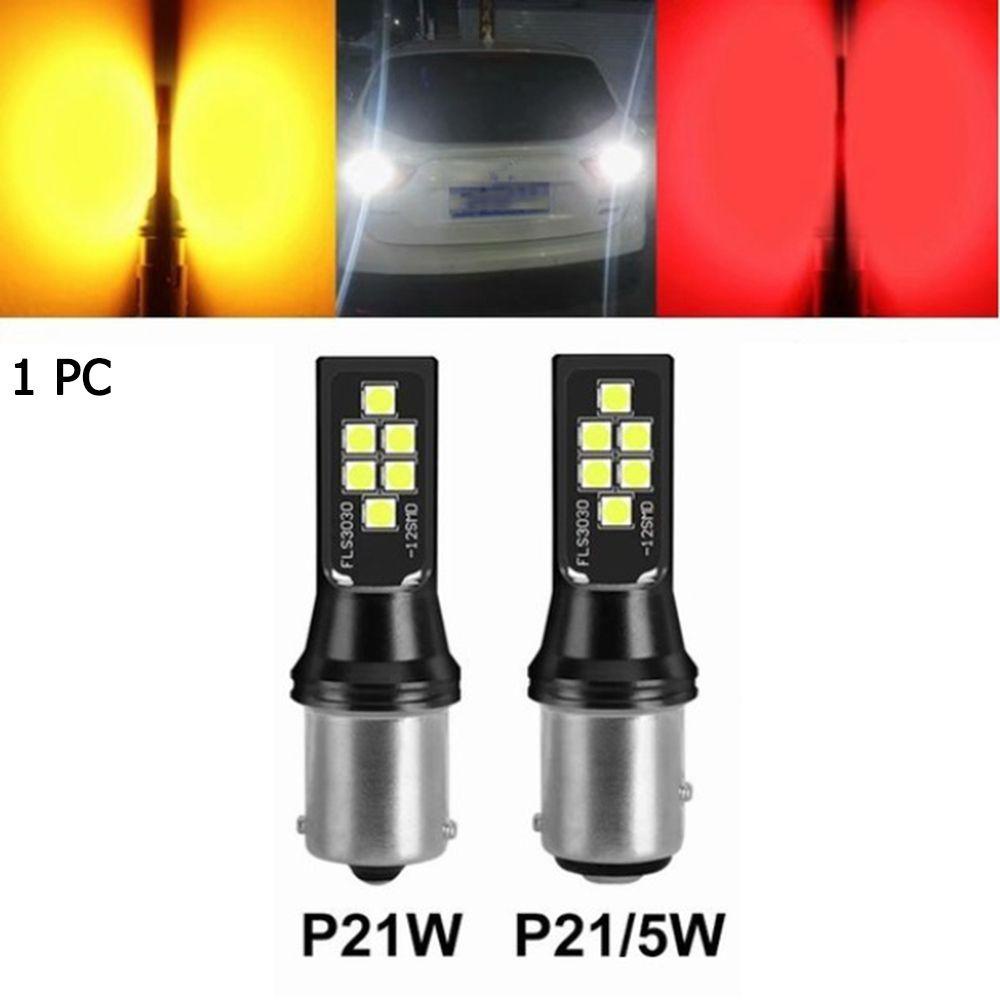 Populer Lampu Kabut Mobil3030 12SMD BA15S P21W LED Bohlam Mundur Cadangan Super Terang