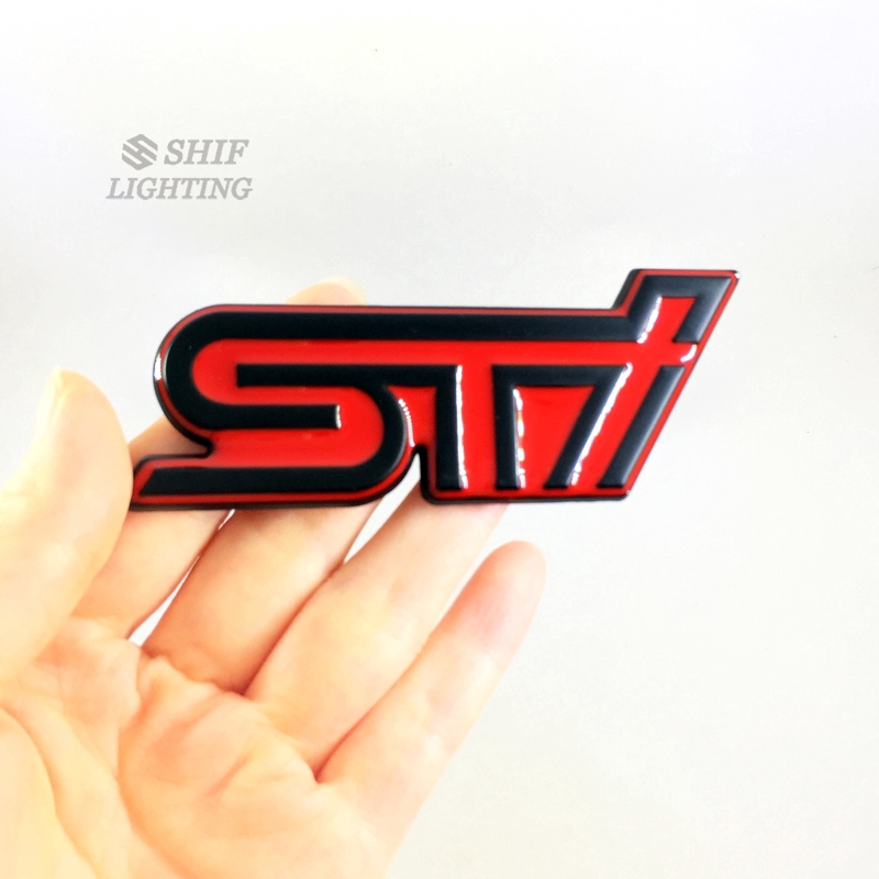 1pc Stiker Emblem Logo STI Bahan Metal Untuk Dekorasi Mobil SUBARU STI