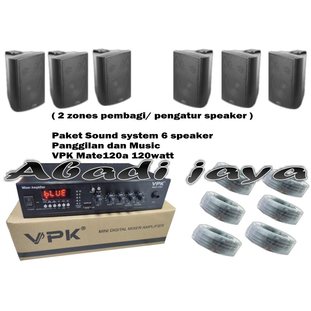 paket sound system vpk mate120a dan vpk V776P 6 inch 6pcs ORYGINAL