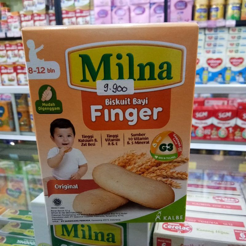 MILNA BISKUIT BAYI FINGER 8+ ORIGINAL 52G