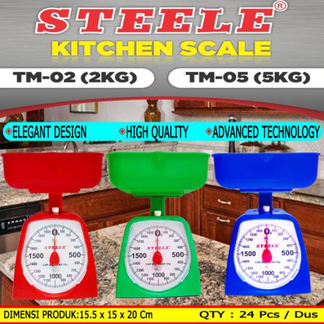 Timbangan kue serbaguna GSF / steele 5kg TM05 TM 05 FREE BUBLE PLUS GARANSI