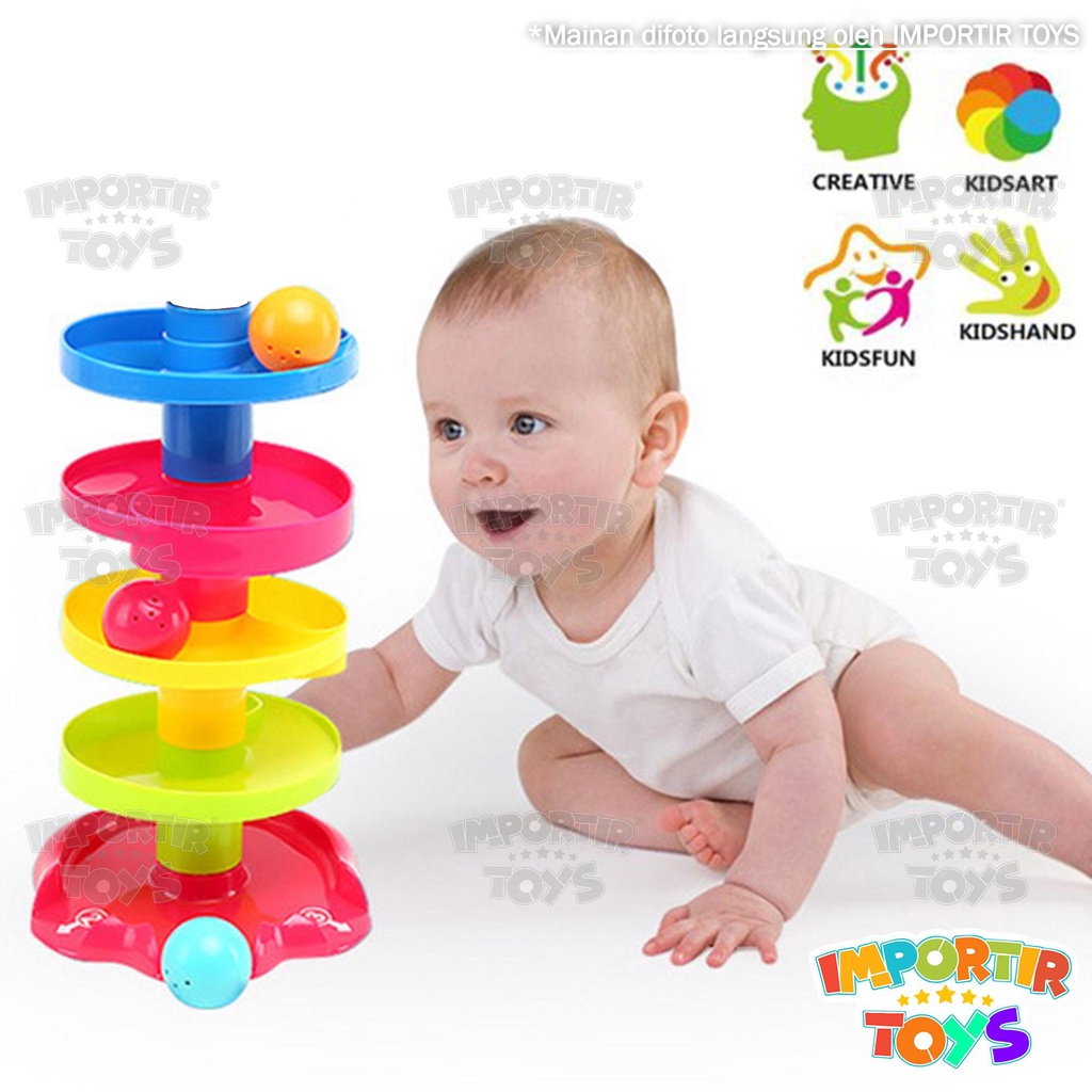 Rolling Ball Mainan Edukasi Bayi Baby Puzzle Fun Track Ball Mainan Anak