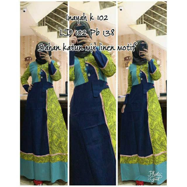Gamis inayah / gamis katun / gamis terbaru / esme / tuneeca / ninos
