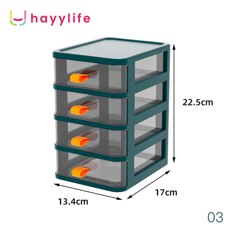 Sooka Kotak Penyimpanan Desktop Transparan - laci kecil laci penyimpanan alat tulis HL-AGB599