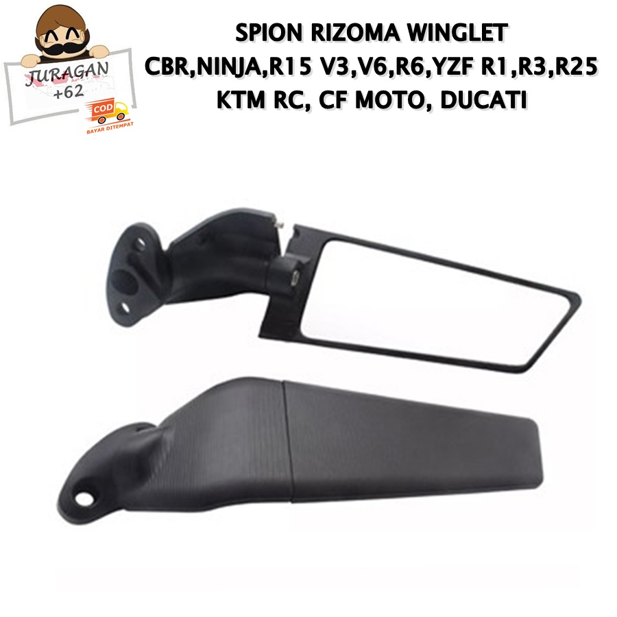 SPION RIZOMA WINGLET CBR NINJA R15 V3 V6 R6 YZF R1 R3 R25 KTM RC CF MOTO DUCATI NMAX XMAX