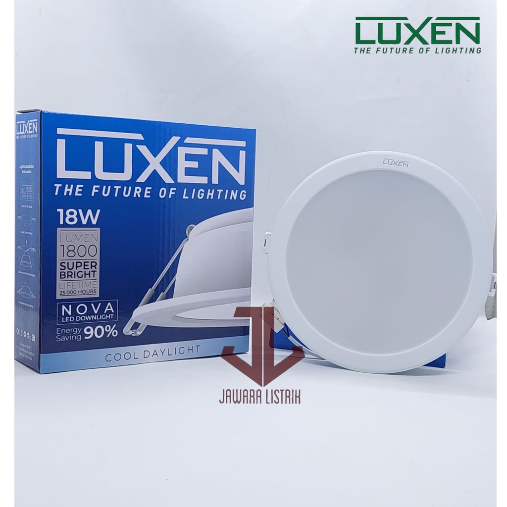 LUXEN NOVA 18 WATT DOWNLIGHT LED PANEL IB BULAT SUPERBRIGHT BERGARANSI