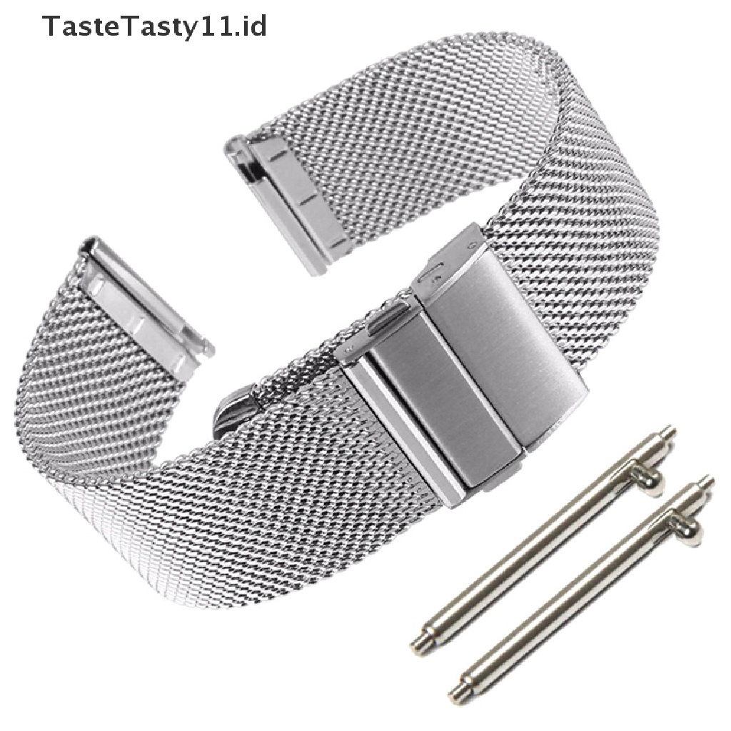 10pcs Pin Bar Strap Jam Tangan Bahan Stainless Steel Ukuran 12-24mm