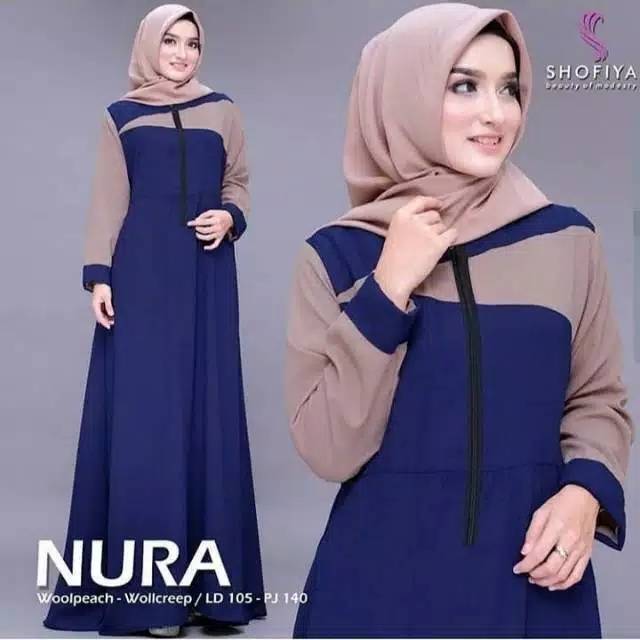 Nura maxy baju gamis pakaian muslim pakaian wanita gamis dewasa