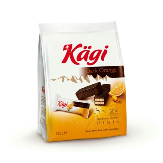 KAGI DARK ORANGE SWISS MINIS CHOCOLATE WAFER